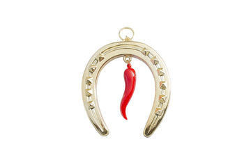 LARGE HORSE SHOE - FERRO CAVALLO GRANDE CON CORNO